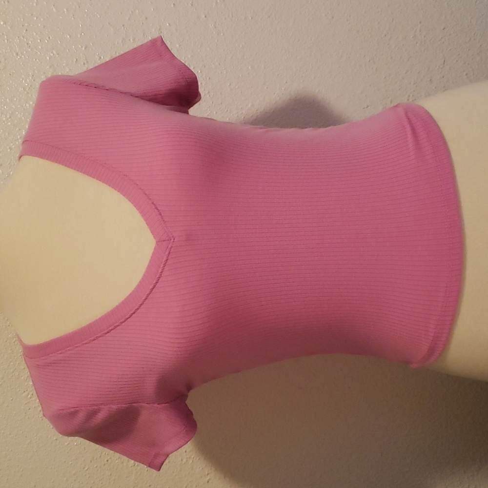 Bright pink crop top